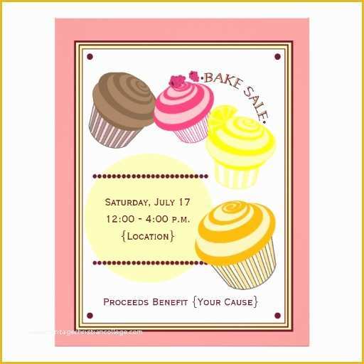 Bake Sale Flyer Template Free Of Bake Sale Flyer Cupcakes