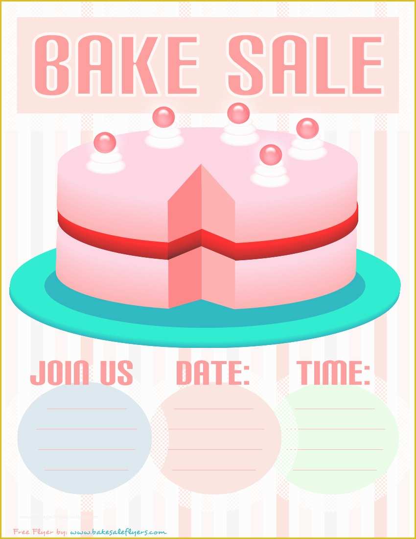 Bake Sale Flyer Template Free Of Bake Sale Flyers – Free Flyer Designs