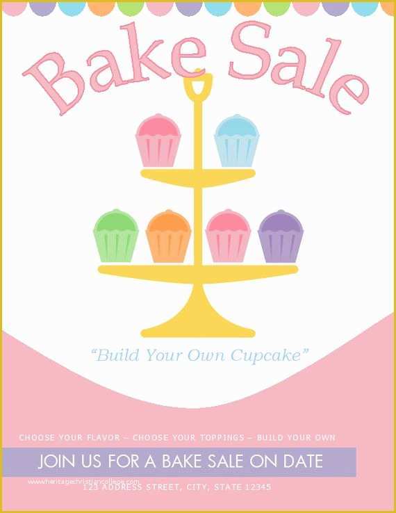 Bake Sale Flyer Template Free Of Free Bake Sale Flyer Template