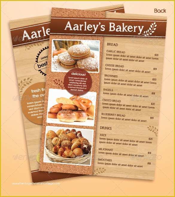 Bakery Flyer Templates Free Of 30 Bakery Menu Templates Psd Pdf Eps Indesign