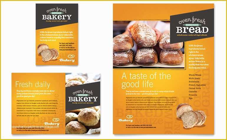 Bakery Flyer Templates Free Of Artisan Bakery Flyer &amp; Ad Template Word &amp; Publisher