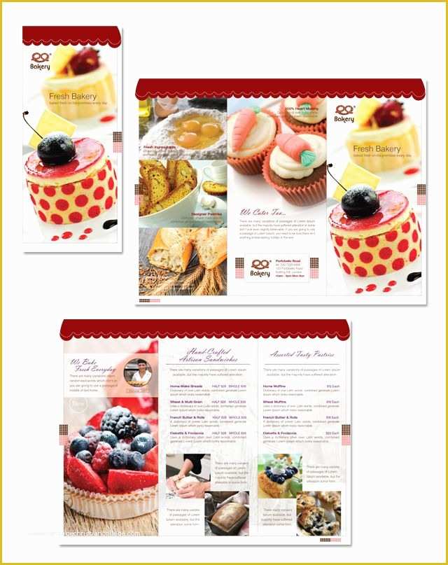 Bakery Flyer Templates Free Of Artisan Decorative Bakery Tri Fold Brochure Template