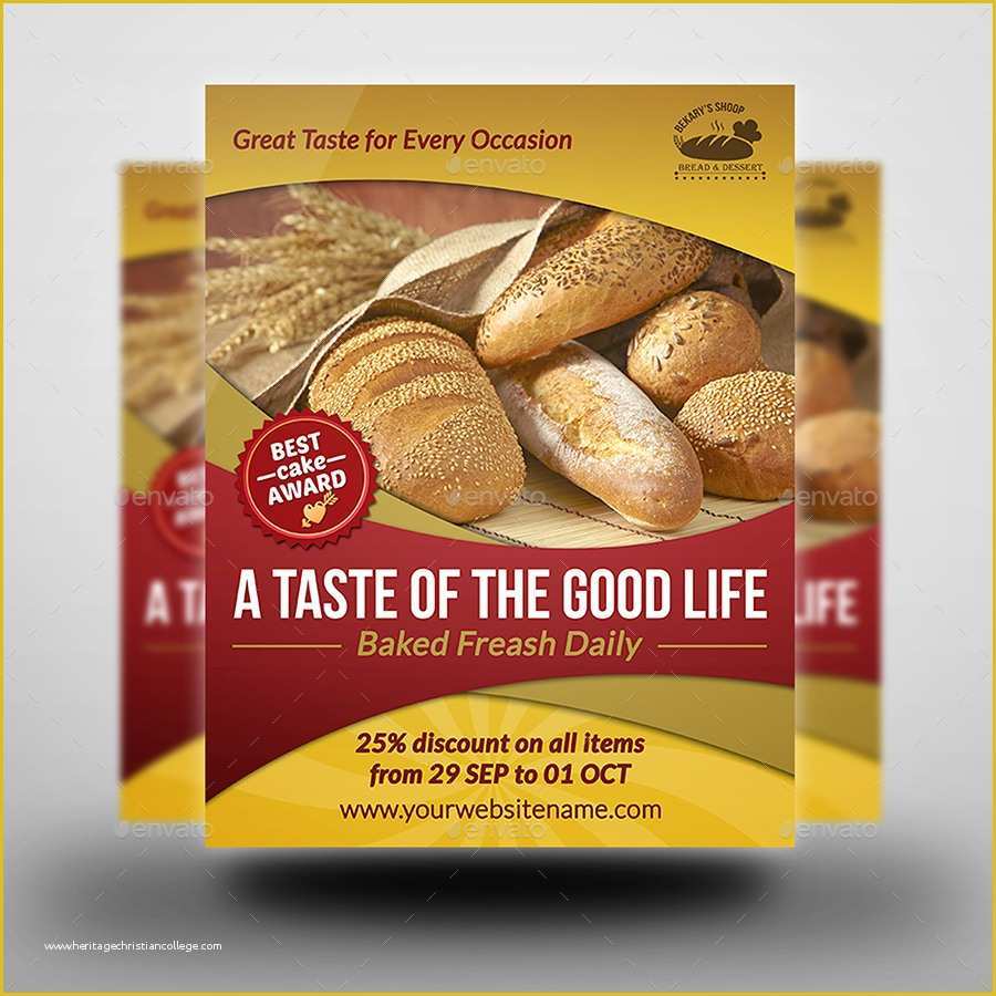Bakery Flyer Templates Free Of Bakery Advertising Bundle by Ow