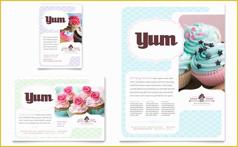 Bakery Flyer Templates Free Of Bakery & Cupcake Shop Flyer & Ad Template Word & Publisher