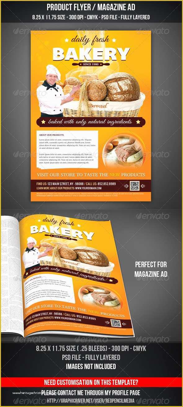 Bakery Flyer Templates Free Of Bakery Flyer Magazine Ad