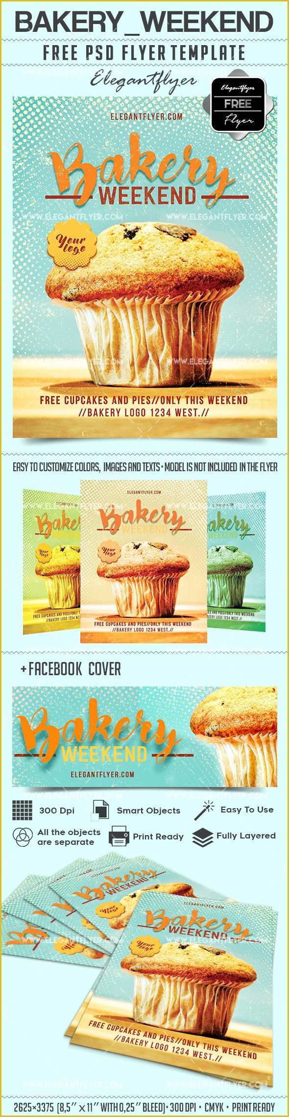 Bakery Flyer Templates Free Of Bakery Weekend – Free Flyer Psd Template – by Elegantflyer