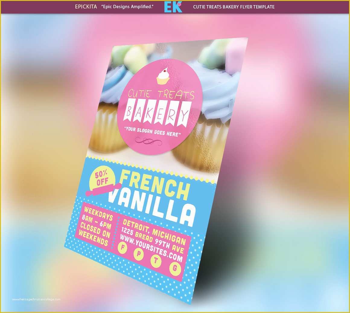 Bakery Flyer Templates Free Of Cutie Treats Bakery Flyer Template Flyer Templates On