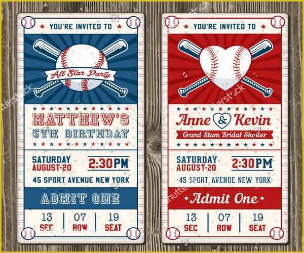 Baseball Birthday Invitation Templates Free Of 11 Baseball Party Invitation Design Templates Psd Ai