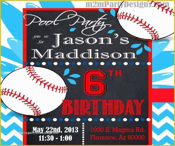 Baseball Birthday Invitation Templates Free Of 11 Baseball Party Invitation Design Templates Psd Ai