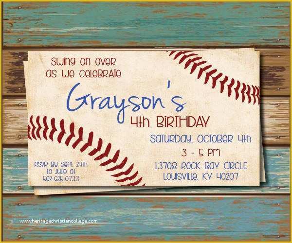 Baseball Birthday Invitation Templates Free Of 11 Baseball Party Invitation Design Templates Psd Ai