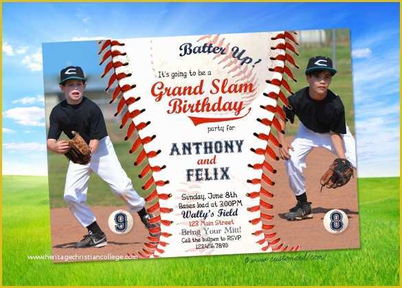 Baseball Birthday Invitation Templates Free Of 15 Baseball Birthday Invitations Psd Vector Eps Ai