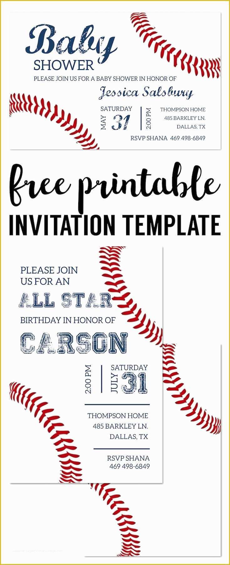 Baseball Birthday Invitation Templates Free Of 692 Best Birthday theme Baseball ⚾️ Images On Pinterest