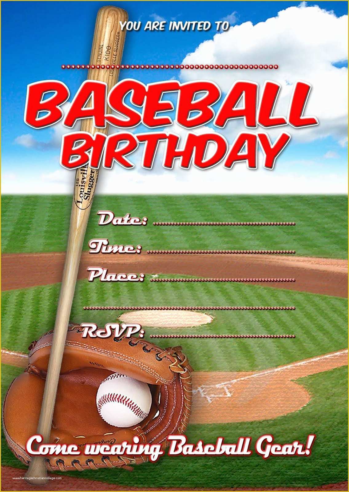 Baseball Birthday Invitation Templates Free Of 8 Best Of Boys Sport Birthday Invitations Free