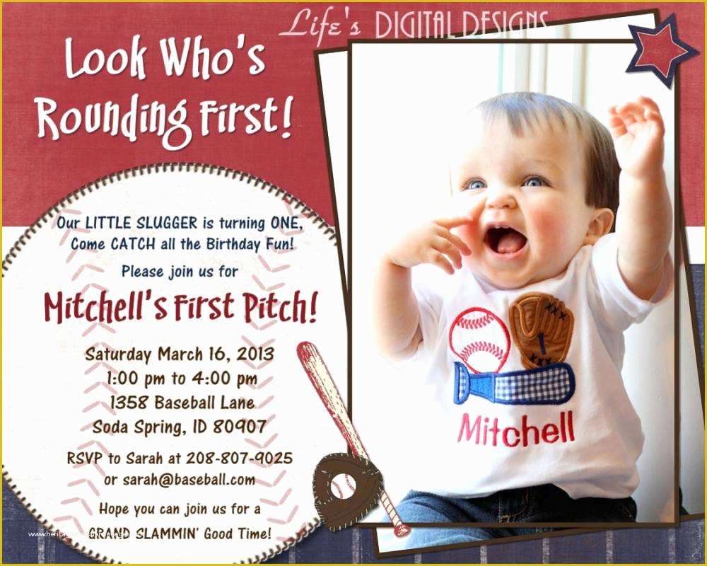 Baseball Birthday Invitation Templates Free Of Baseball Party Invitations