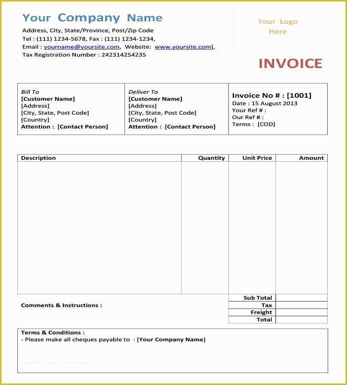 Basic Invoice Template Free Of 38 Free Basic Invoice Templates