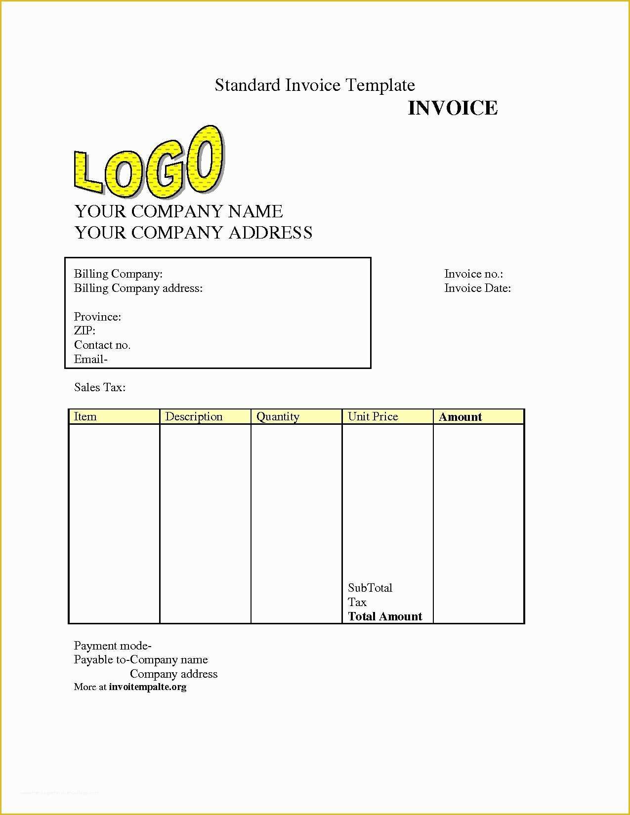 Basic Invoice Template Free Of Free Invoice Templet Invoice Template Ideas