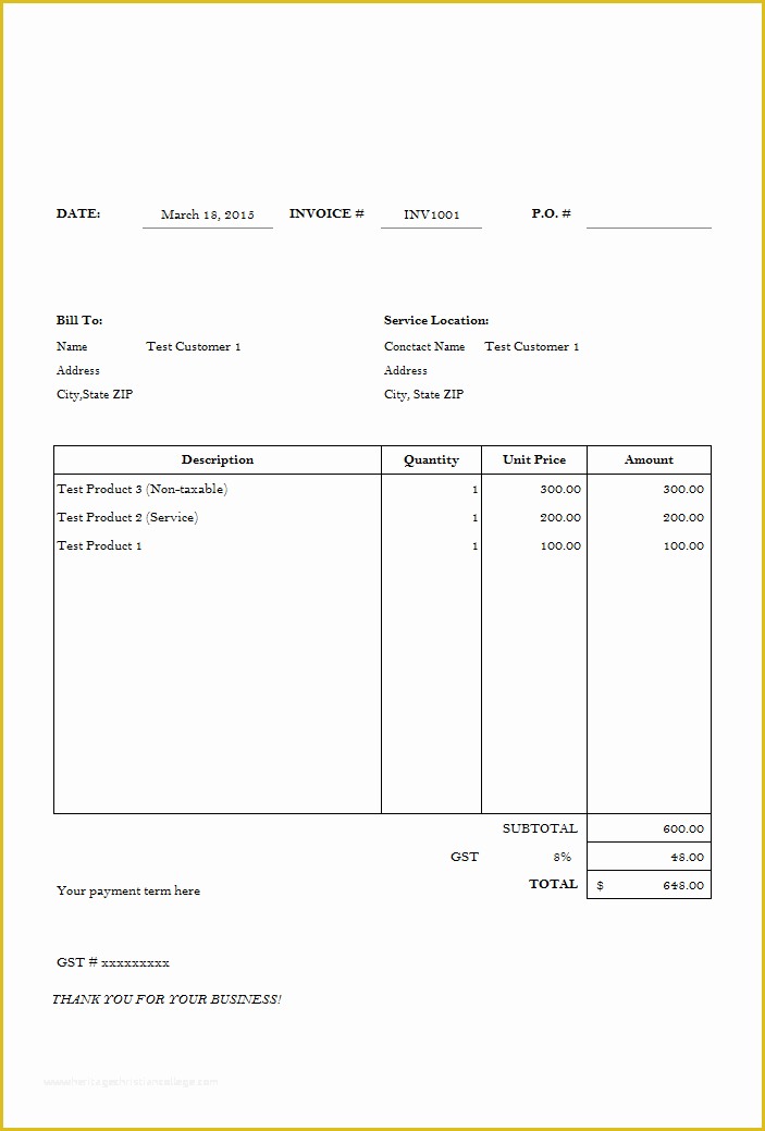 Basic Invoice Template Free Of Labor Invoicing Sample