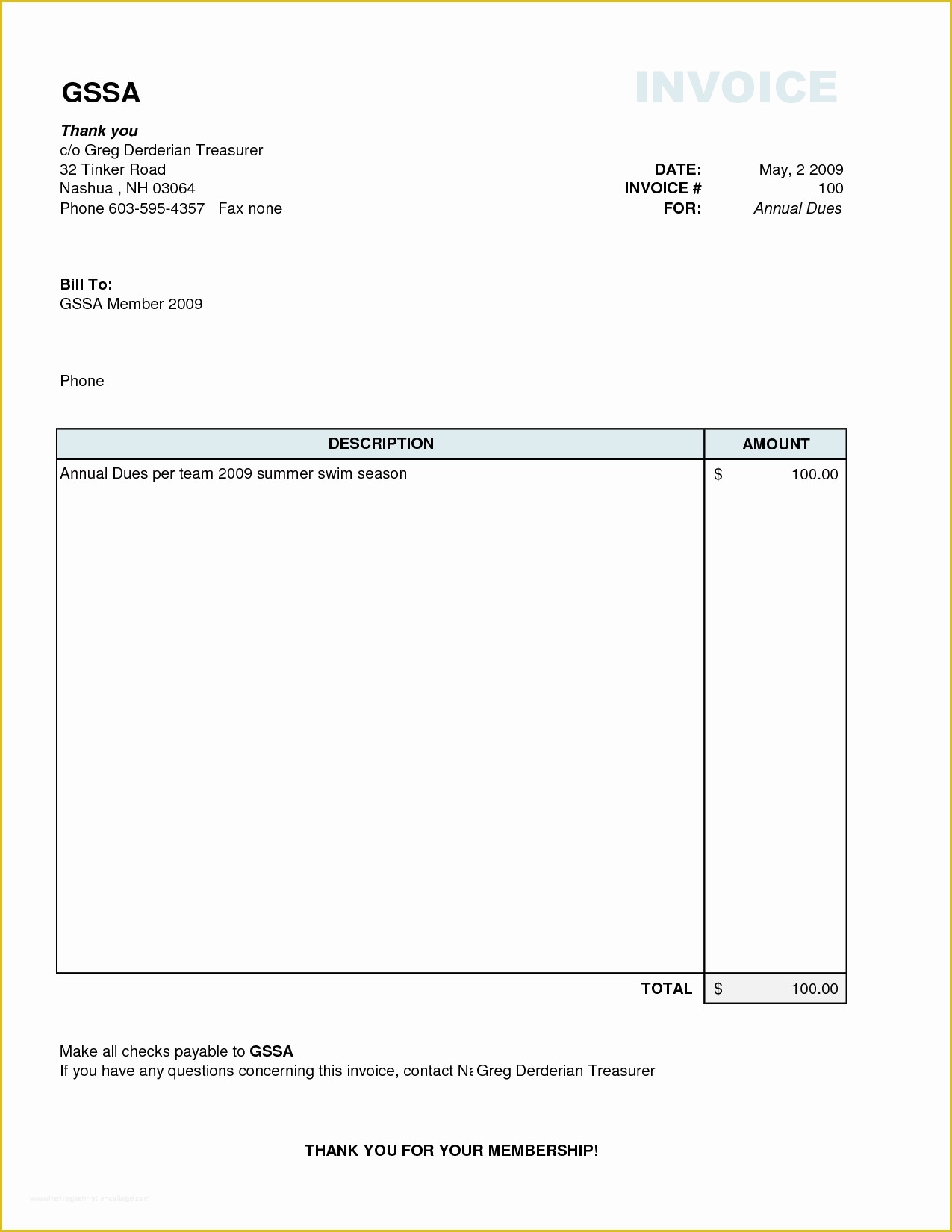 Basic Invoice Template Free Of Simple Invoice Example