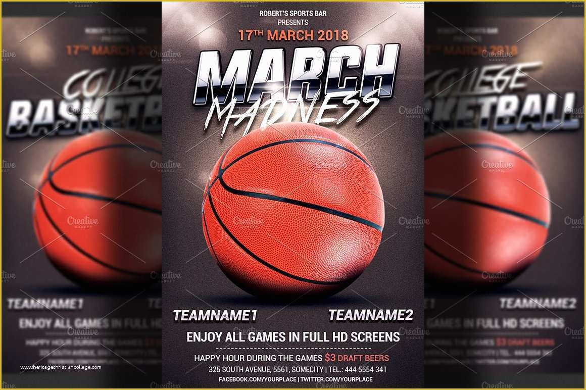 Basketball Flyer Template Free Of Basketball Flyer Template Flyer Templates Creative Market