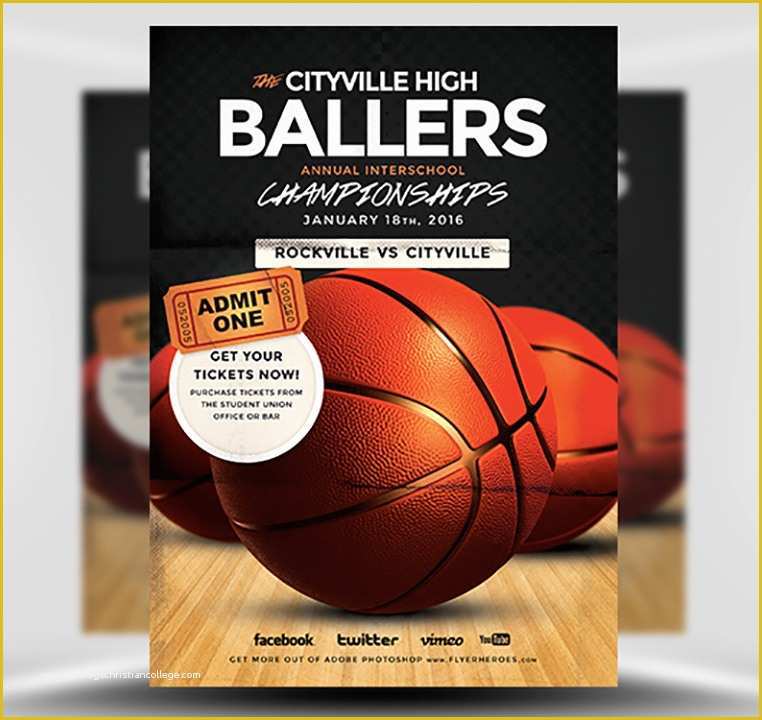 Basketball Flyer Template Free Of Basketball Flyer Template Flyerheroes