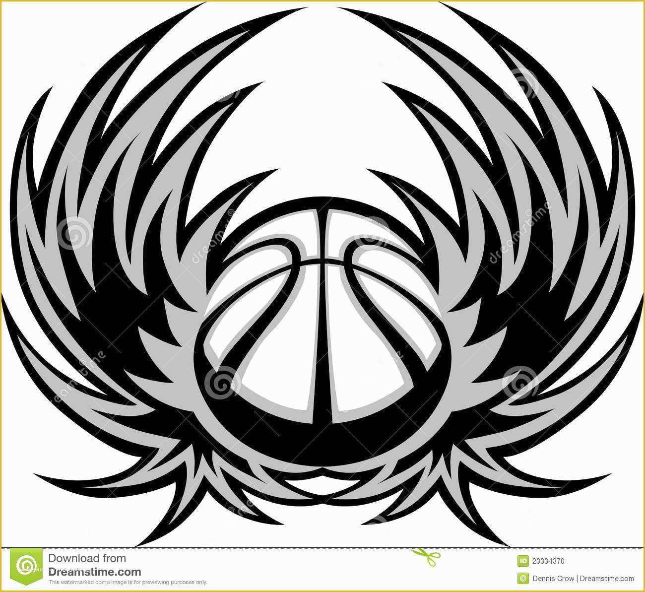 Basketball Logo Template Free Of Basketball Template with Wings Stock Vector Image