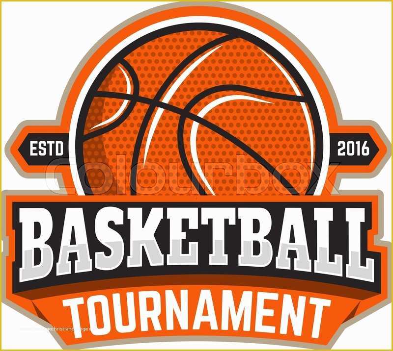 Basketball Logo Template Free Of Basketball tournament Emblem Template