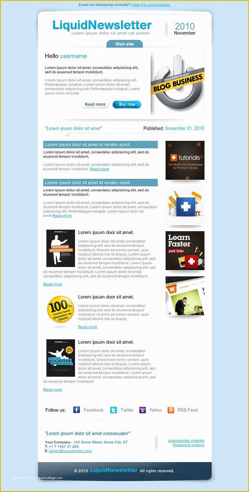 Best Free Email Newsletter Templates Of 10 Best Email Newsletter Templates for Your Business