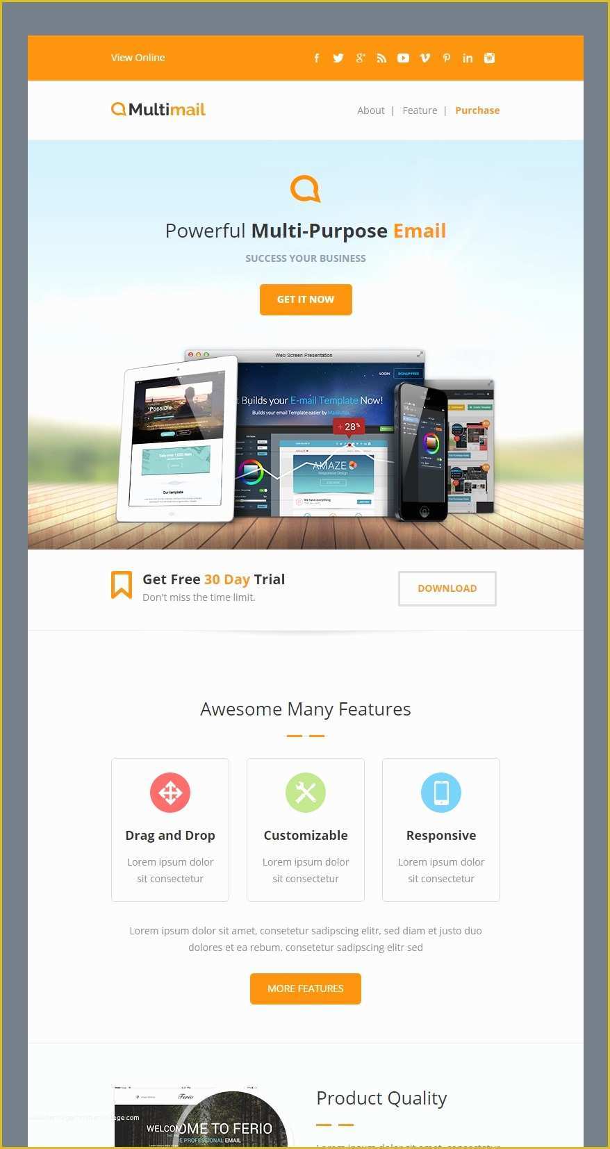 Best Free Email Newsletter Templates Of 30 Best Newsletter Email Templates Feedtip