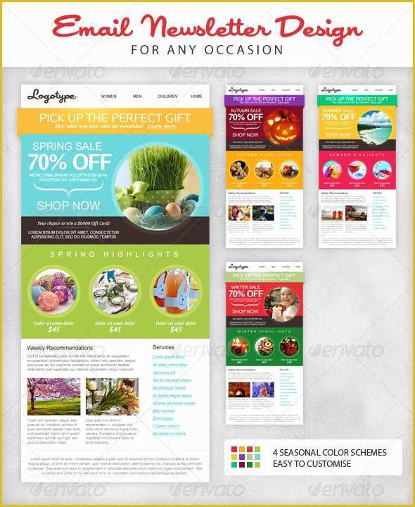 Best Free Email Newsletter Templates Of Seasonal Email Newsletter Template