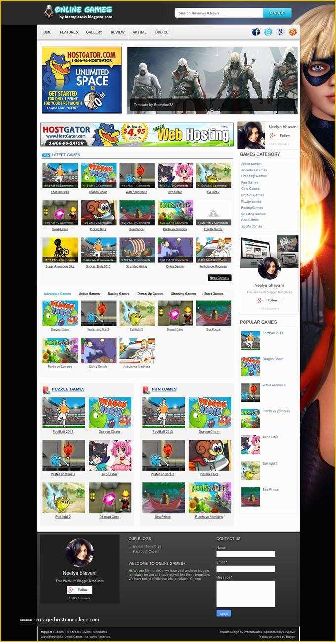 Best Free Video Templates Of 34 Best Free Gaming Responsive Blogger Templates Techclient
