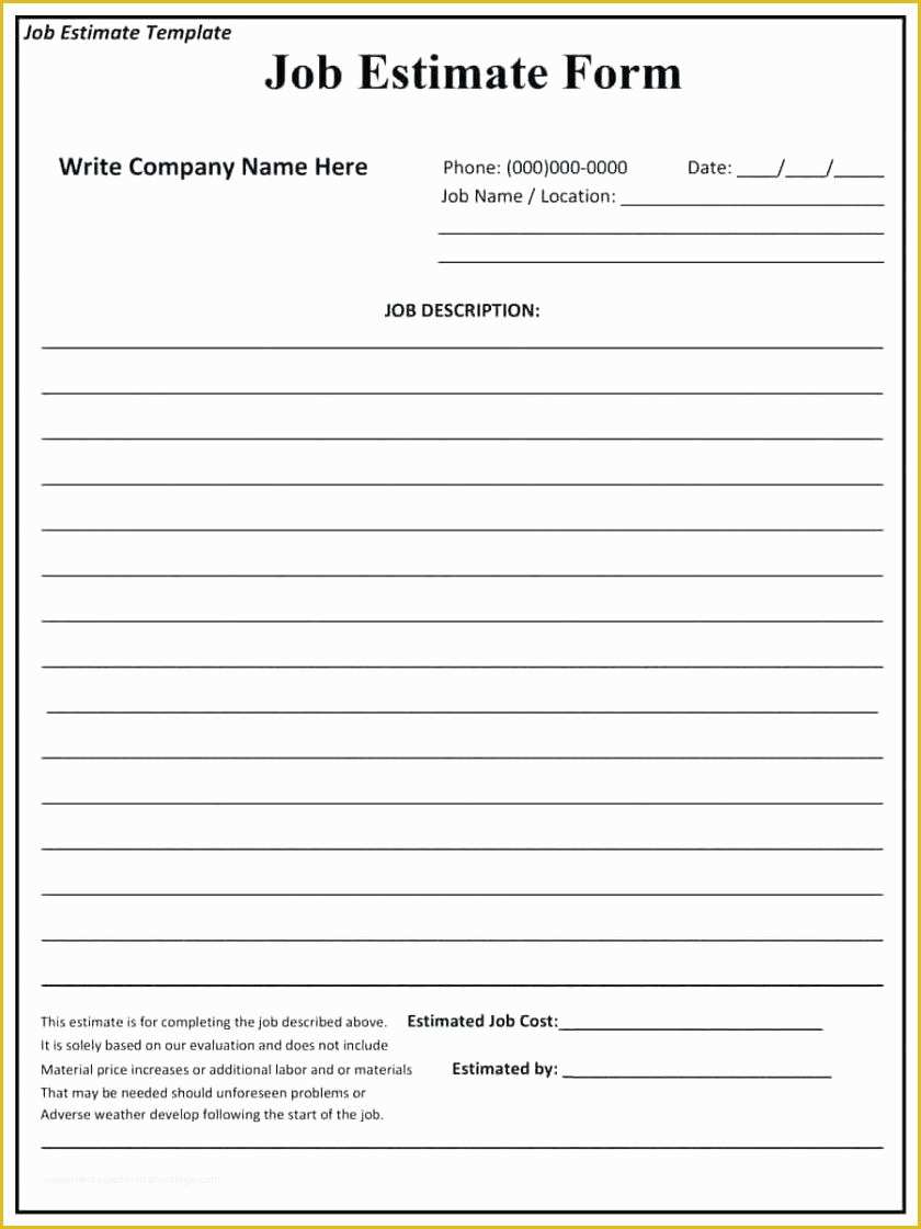 Bid Template Free Of Template Sample Quotation Template