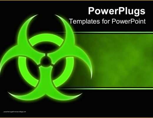 Biohazard Powerpoint Template Free Of Powerpoint Template Green Hazmat Symbol Bio Hazard Green