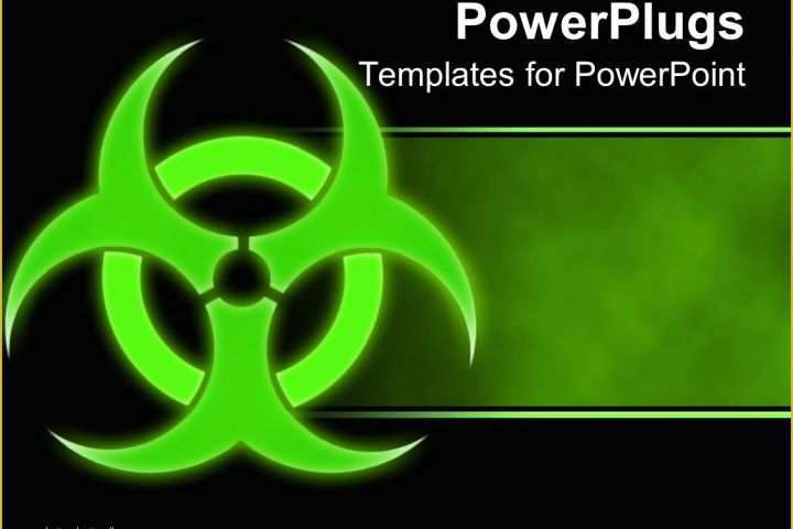 Biohazard Powerpoint Template Free Of Powerpoint Template Green Hazmat Symbol Bio Hazard Green