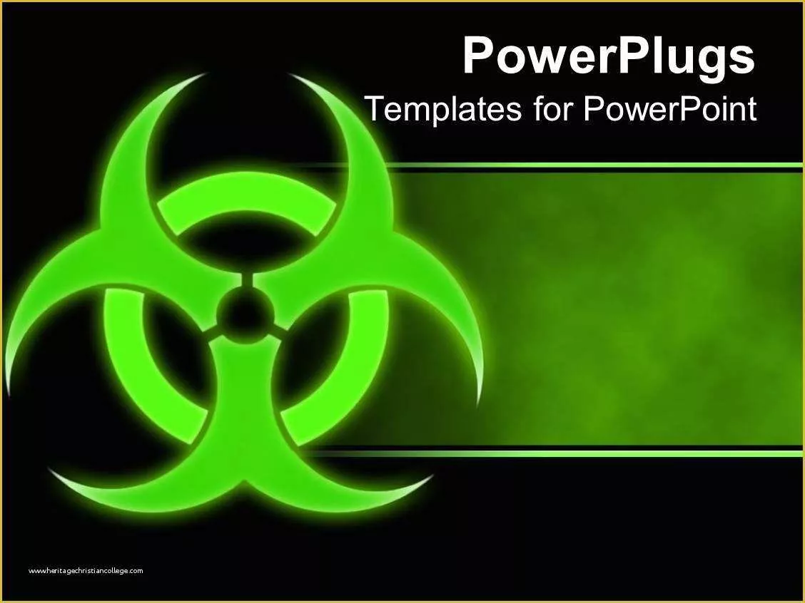 Biohazard Powerpoint Template Free Of Powerpoint Template Green Hazmat Symbol Bio Hazard Green