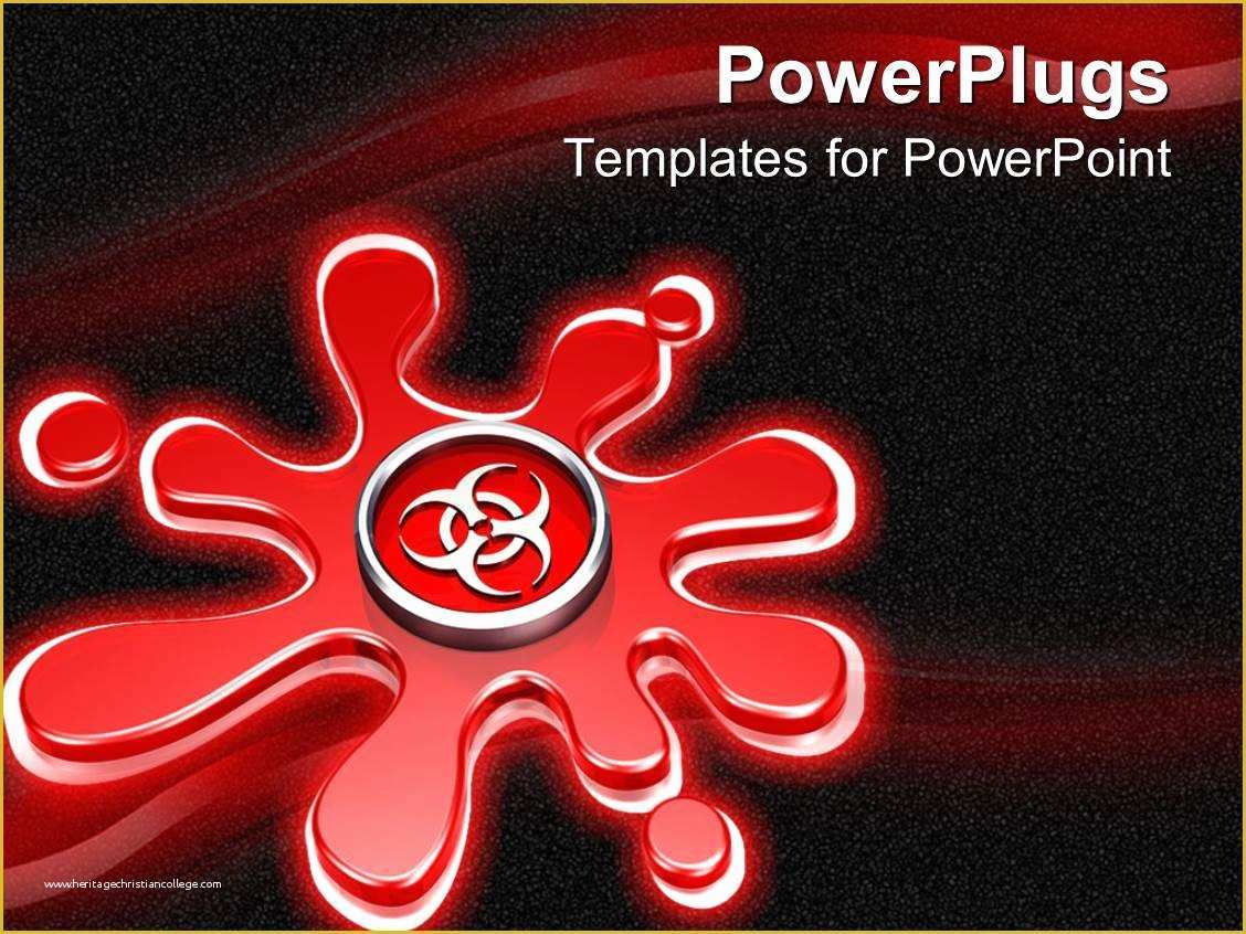 Biohazard Powerpoint Template Free Of Powerpoint Template Metallic Silver Biohazard Symbol On