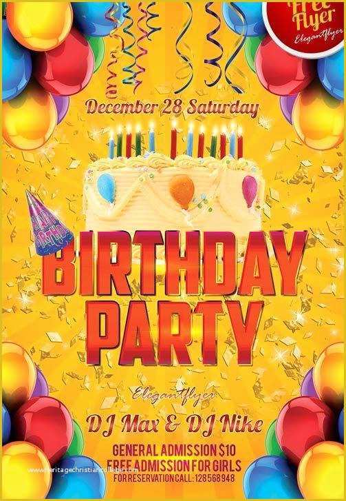 Birthday Party Flyer Templates Free Of 11 Beautiful & Free Birthday Flyers Templates