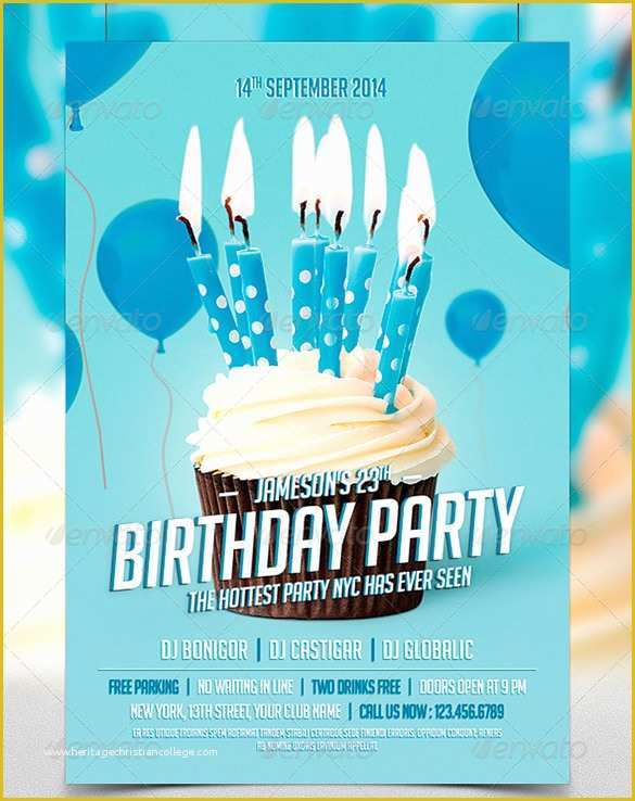 Birthday Party Flyer Templates Free Of 19 Amazing Birthday Party Psd Flyer Templates In Word