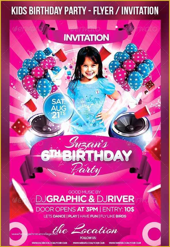 Birthday Party Flyer Templates Free Of 30 Best Birthday Psd Flyer Templates Designssave