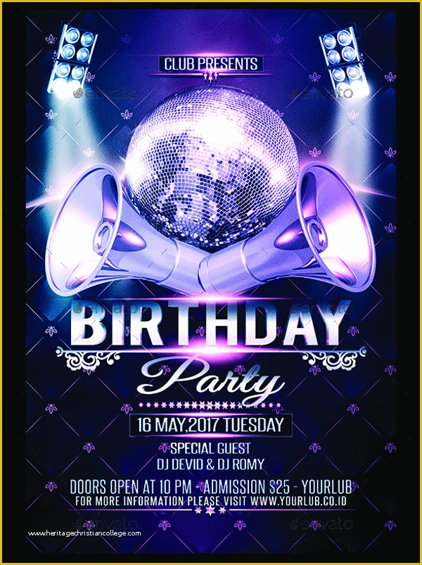 Birthday Party Flyer Templates Free Of 30 Birthday Party Flyer Templates Free Psd Word Designs