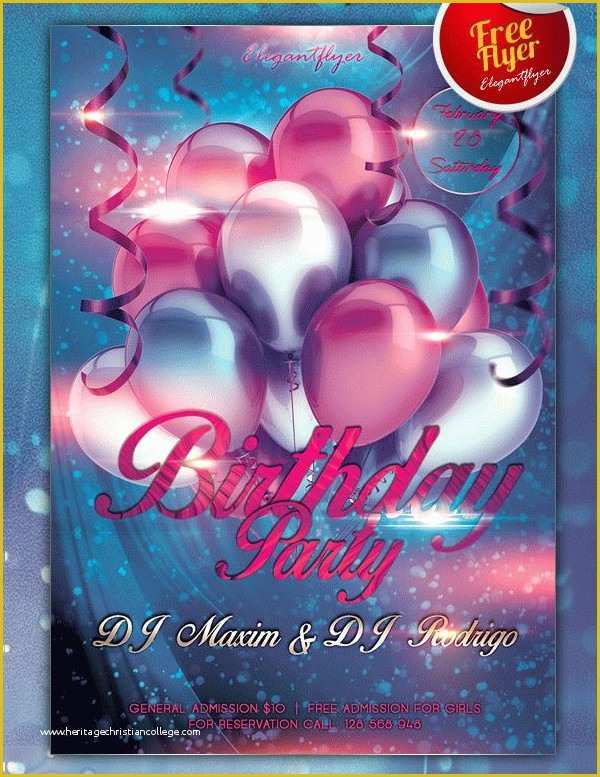 Birthday Party Flyer Templates Free Of 33 Birthday Flyer Templates Free &amp; Premium Download