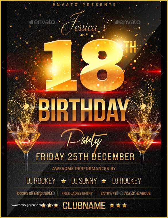 Birthday Party Flyer Templates Free Of 34 Birthday Flyer Templates Word Psd Ai Indesign