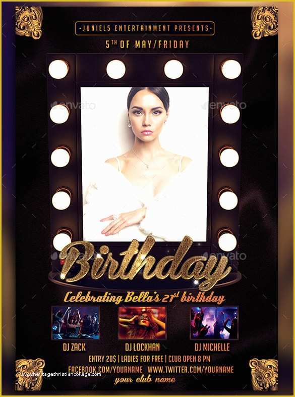 Birthday Party Flyer Templates Free Of 43 Birthday Flyer Templates Word Psd Ai Vector Eps