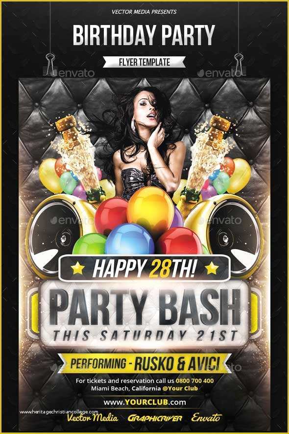 Birthday Party Flyer Templates Free Of 6 7 Club Flyer Templates