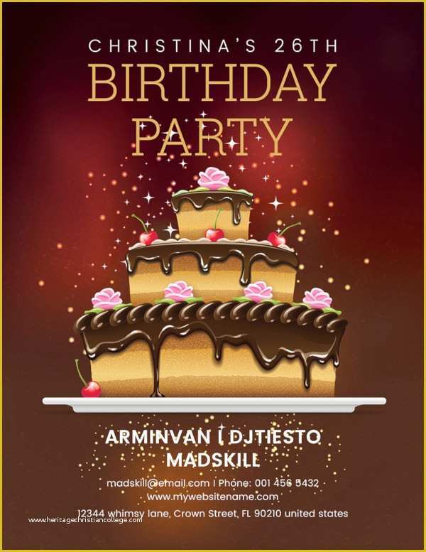 Birthday Party Flyer Templates Free Of 61 Party Flyer Templates Psd Eps Ai Word