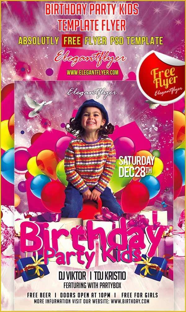 Birthday Party Flyer Templates Free Of 90 Awesome Free Flyer Templates Psd