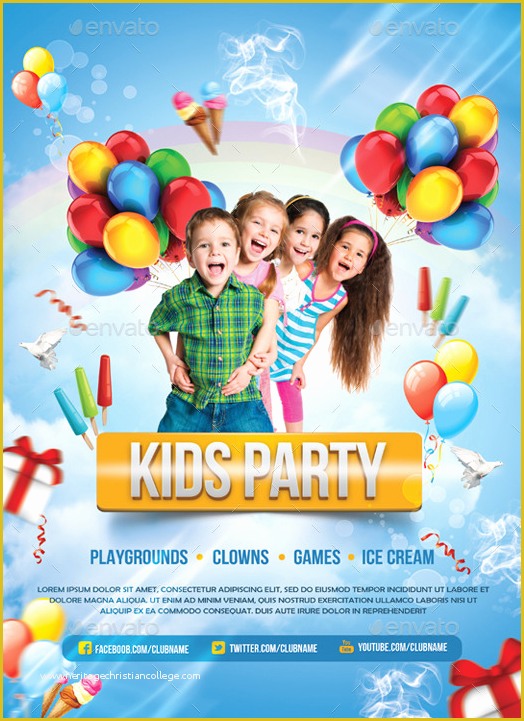 Birthday Party Flyer Templates Free Of Beautifully Designed Psd Birthday Party Flyer Templates