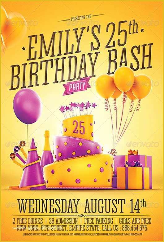 Birthday Party Flyer Templates Free Of Best Of Birthday Flyer Templates Free and Premium Flyer