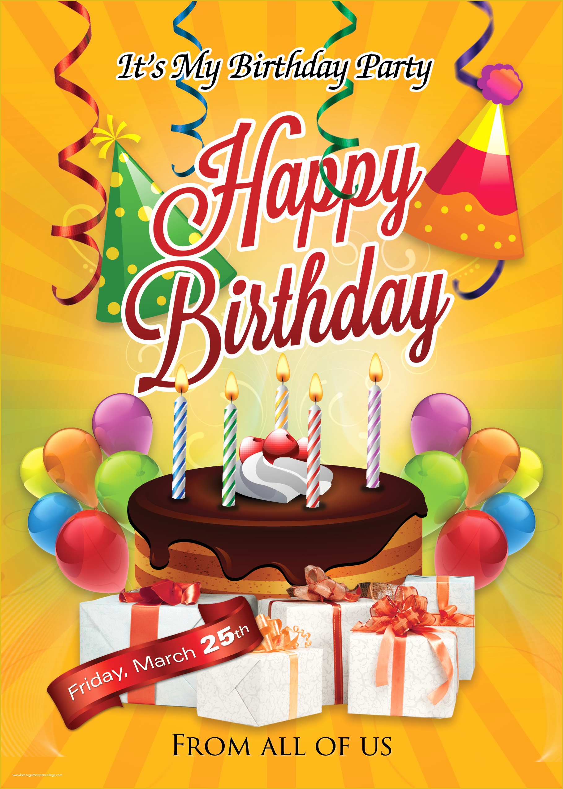 Happy Birthday Flyer Template Free Printable