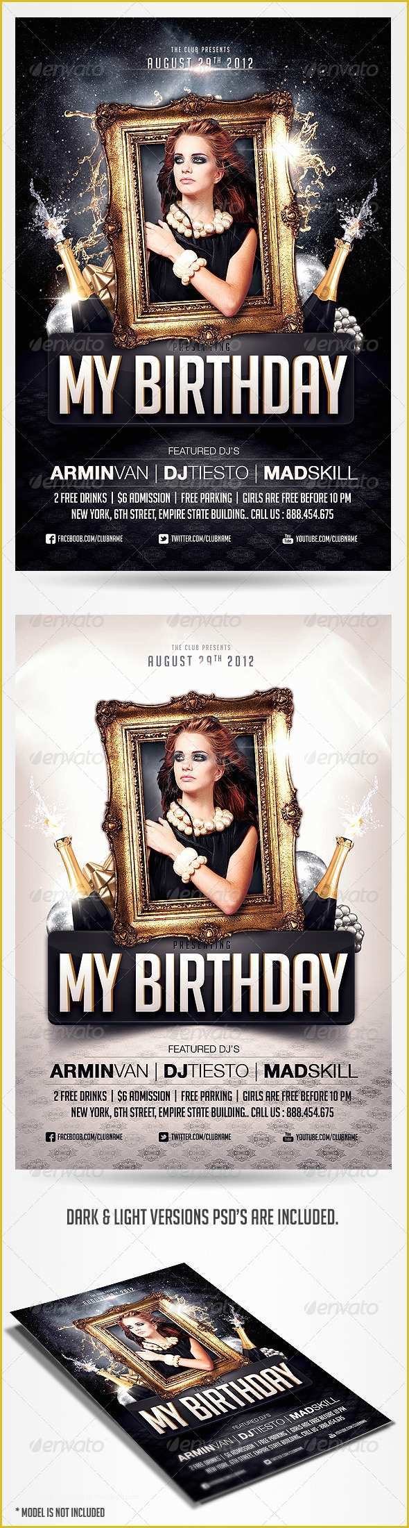 Birthday Party Flyer Templates Free Of Birthday Party Invitation Flyer Template by Saltshaker911