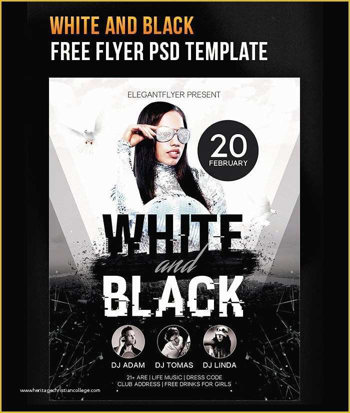 Black and White Flyer Template Free Of 15 Free Black and White Party Flyer Psd Templates Designyep
